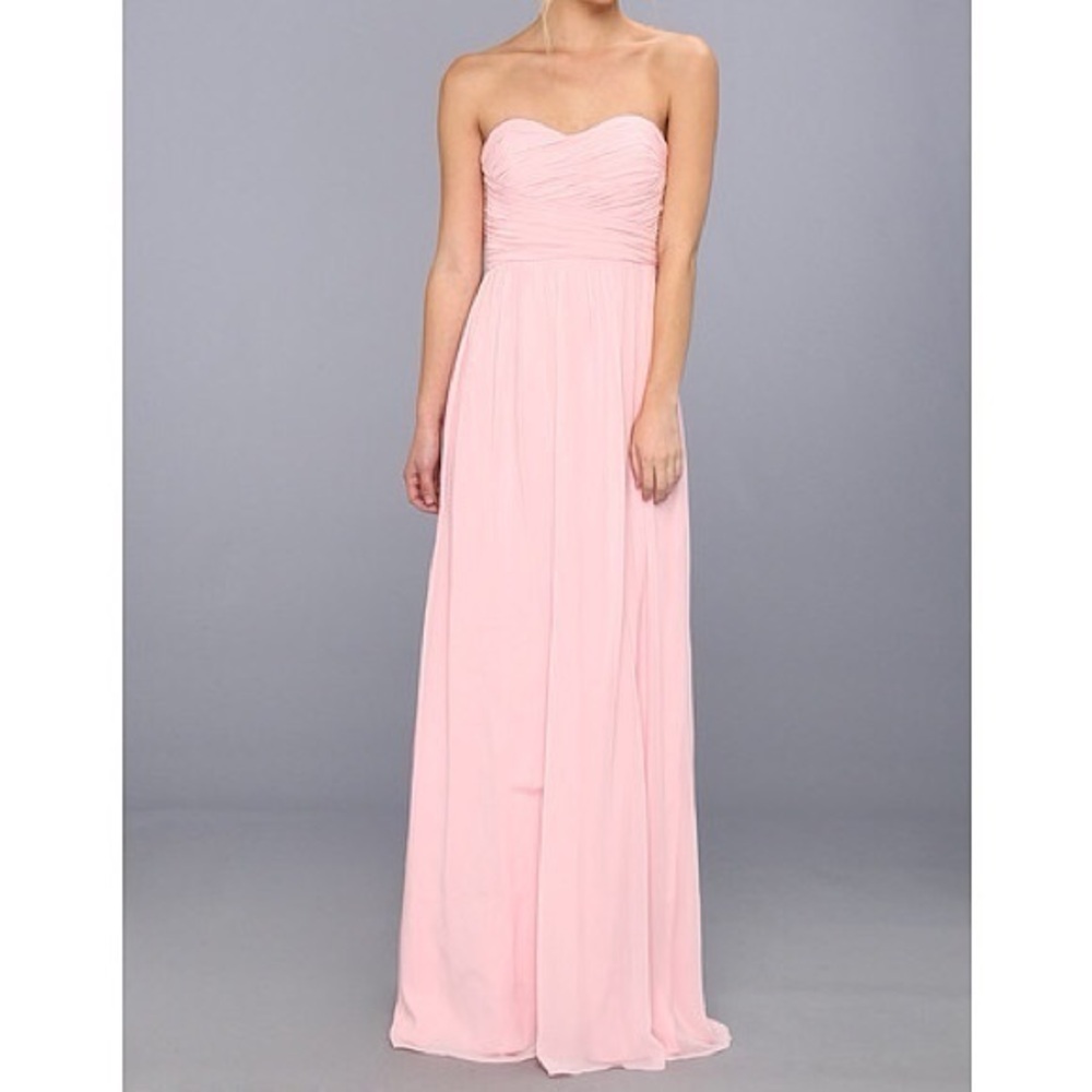 Donna Morgan Pink Long Chiffon Dress Size 6 (fits size 2)